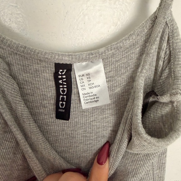 H&M Light Gray Ribbed Dress - Picture 2 of 2